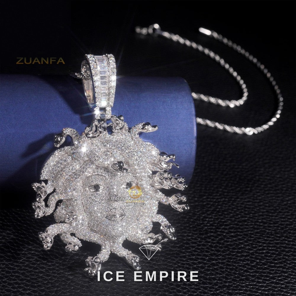 Iced Out 925 Silver Moissanite Pendant