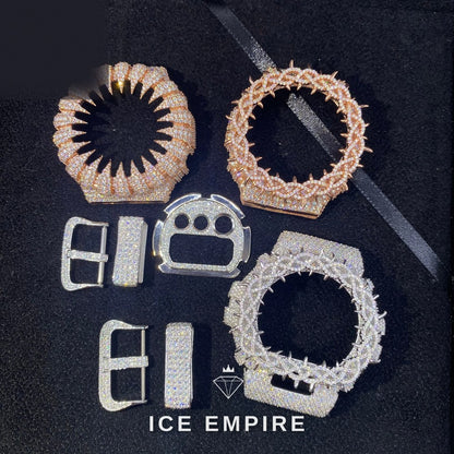 Iced Out 925 Silver Moissanite Watch