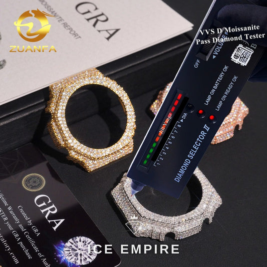 Iced Out 925 Silver Moissanite Watch