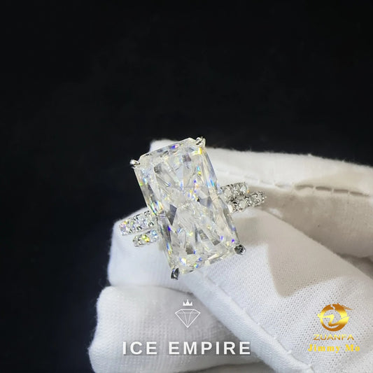 Iced Out 14K Gold Lab Grown Diamond Engagement Ring