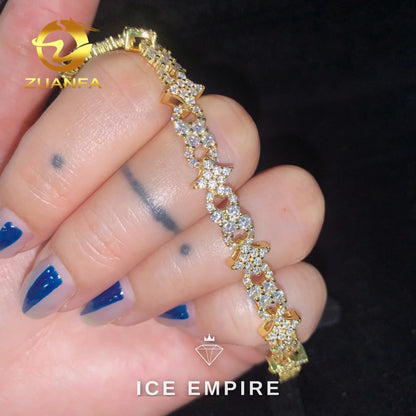 Iced Out Rose Gold Plated Moissanite Cuban Chain
