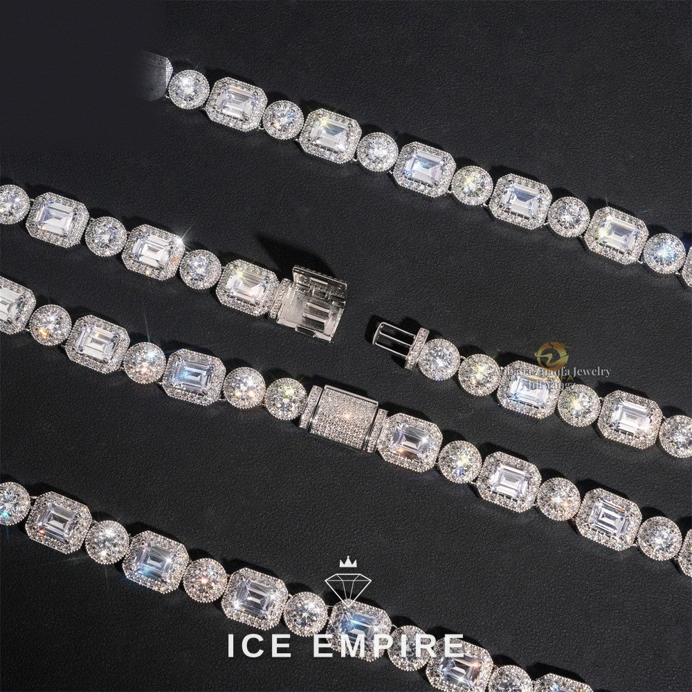 Iced Out Rose Gold Plated Moissanite Cuban Chain