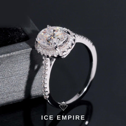 Iced Out Cluster Gold Plated Moissanite Wedding Band