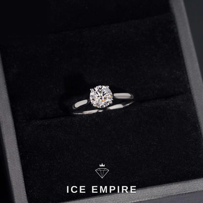 Iced Out 925 Silver Lab Grown Diamond Wedding Band