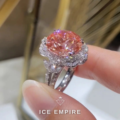 Iced Out 10K Gold Lab Grown Diamond Ring