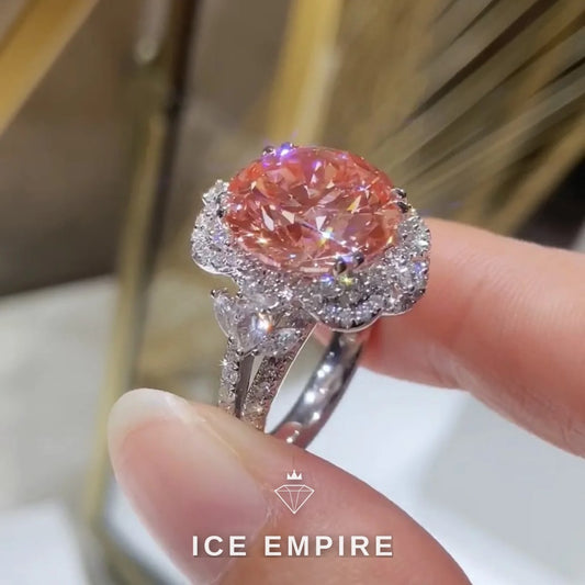 Iced Out 10K Gold Lab Grown Diamond Ring