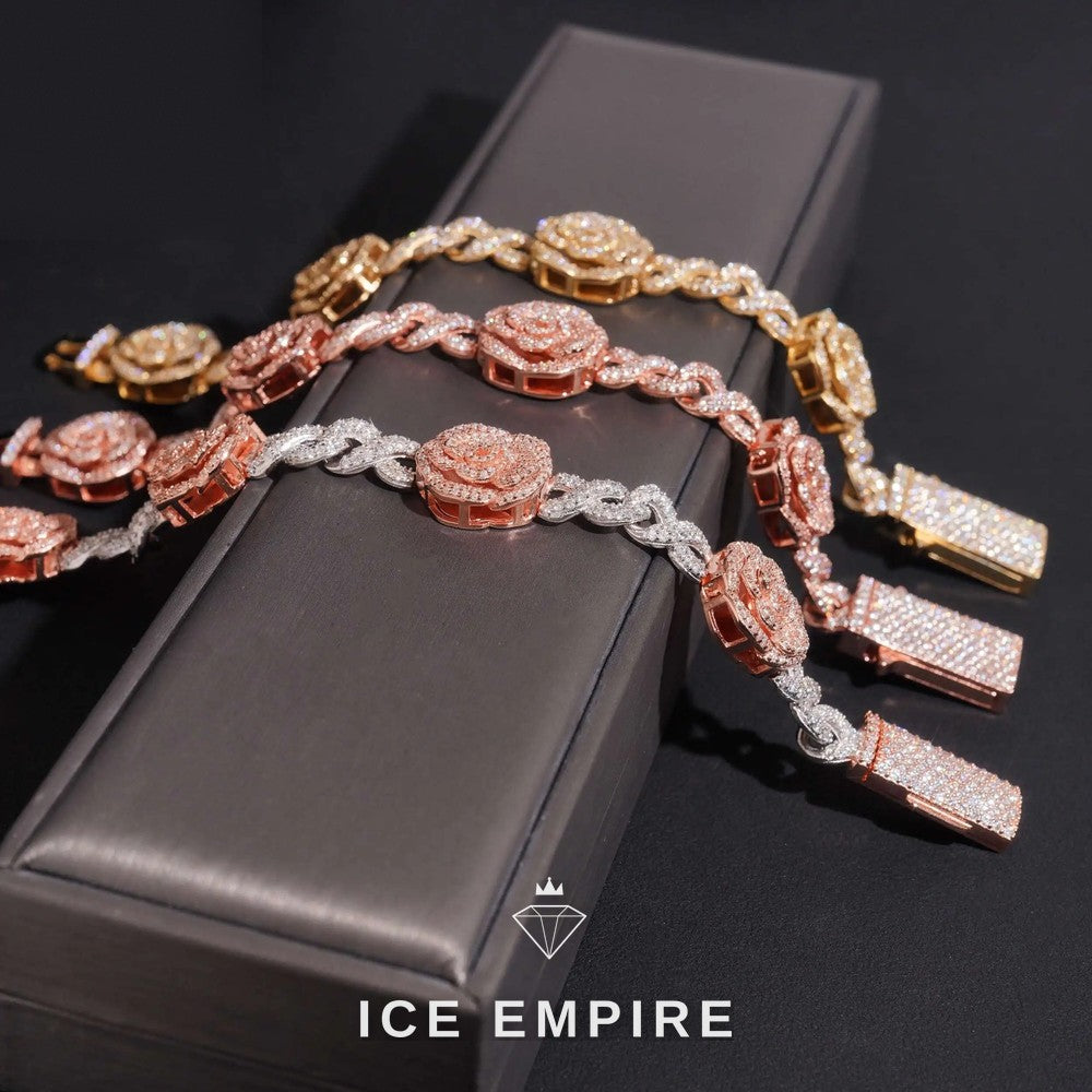 Iced Out 925 Silver Moissanite Cuban Chain