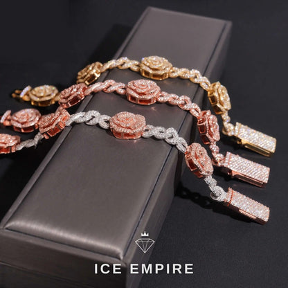 Iced Out 925 Silver Moissanite Cuban Chain