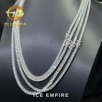 Iced Out Rose Gold Plated Tennis Chain