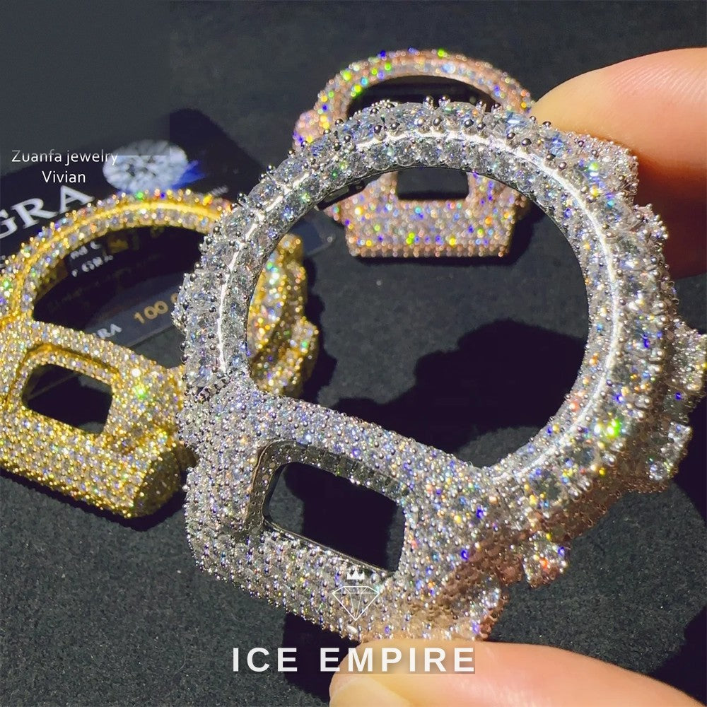 Iced Out 925 Silver Moissanite Watch