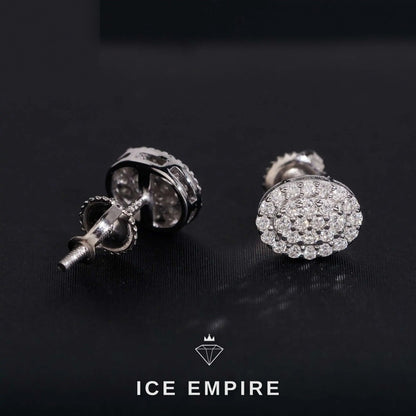 Iced Out Gold Plated Moissanite Stud Earrings