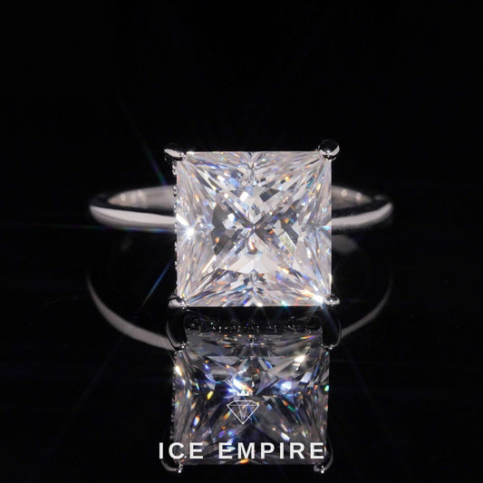 Iced Out Rose Gold Plated Moissanite Wedding Band