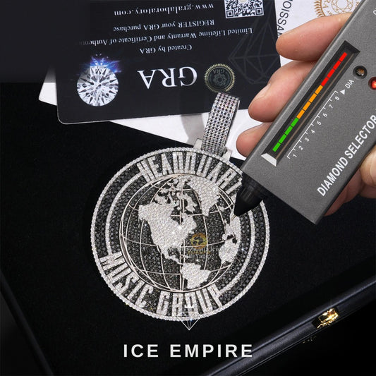 Iced Out Cross 925 Silver Pendant