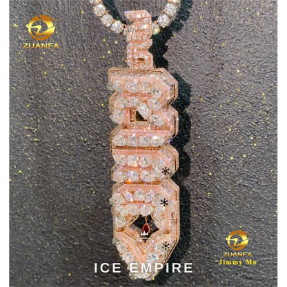 Iced Out 925 Silver Moissanite Pendant
