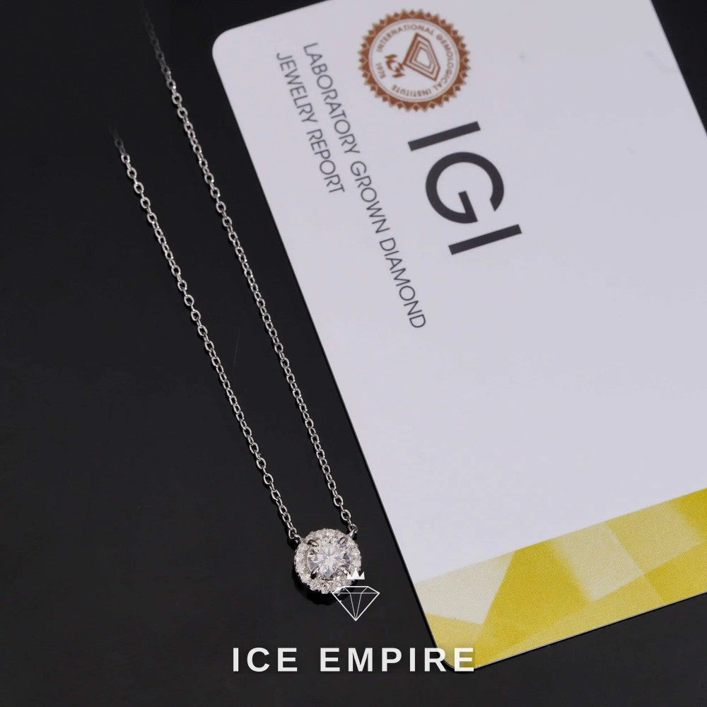 Iced Out 925 Silver Lab Grown Diamond Pendant