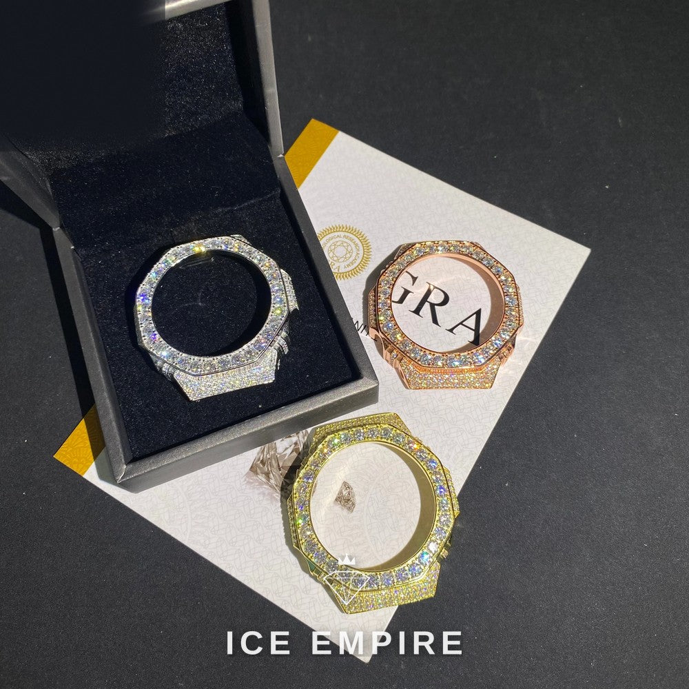 Iced Out 925 Silver Moissanite Watch