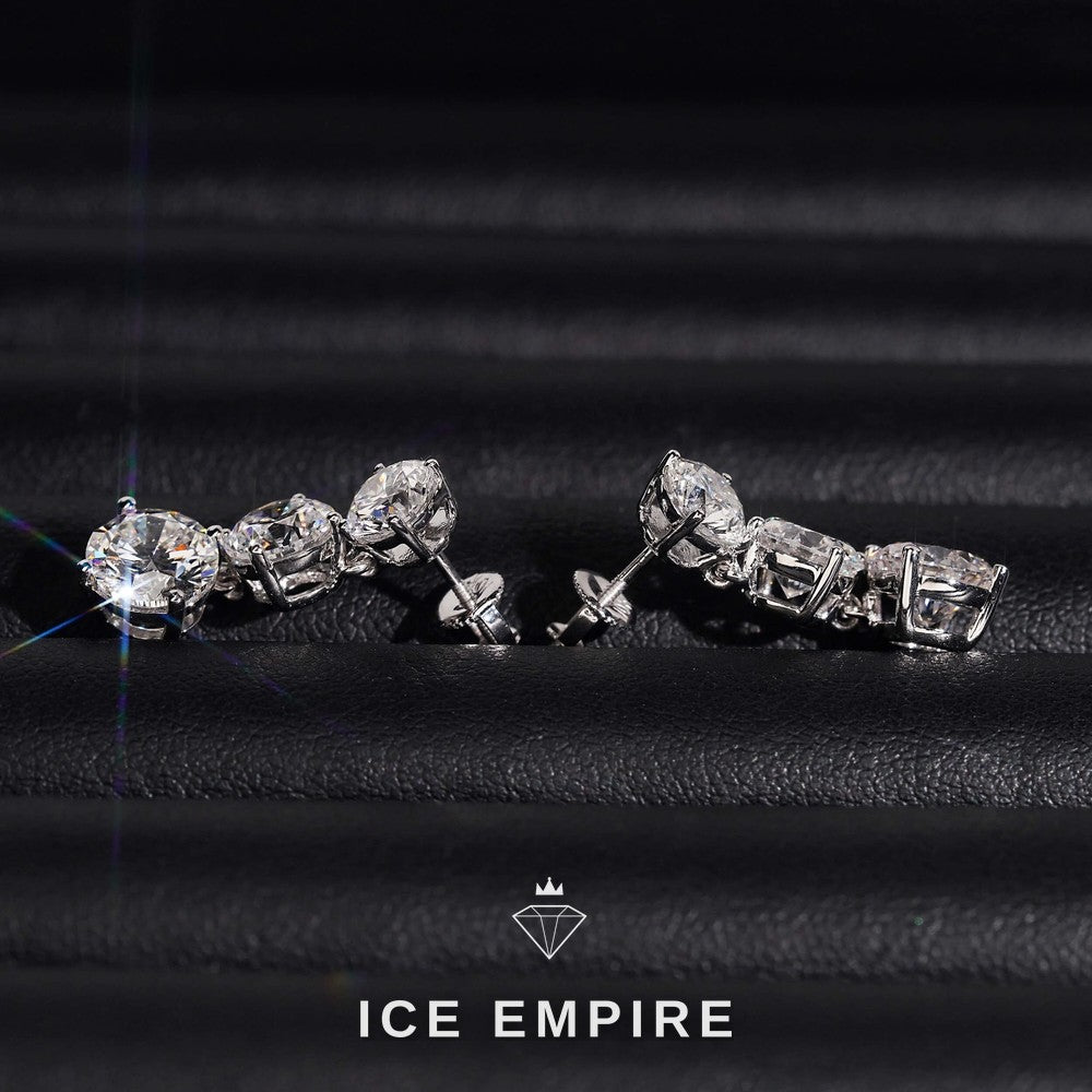 Iced Out 10K Gold Lab Grown Diamond Earrings