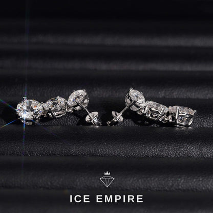 Iced Out 10K Gold Lab Grown Diamond Earrings