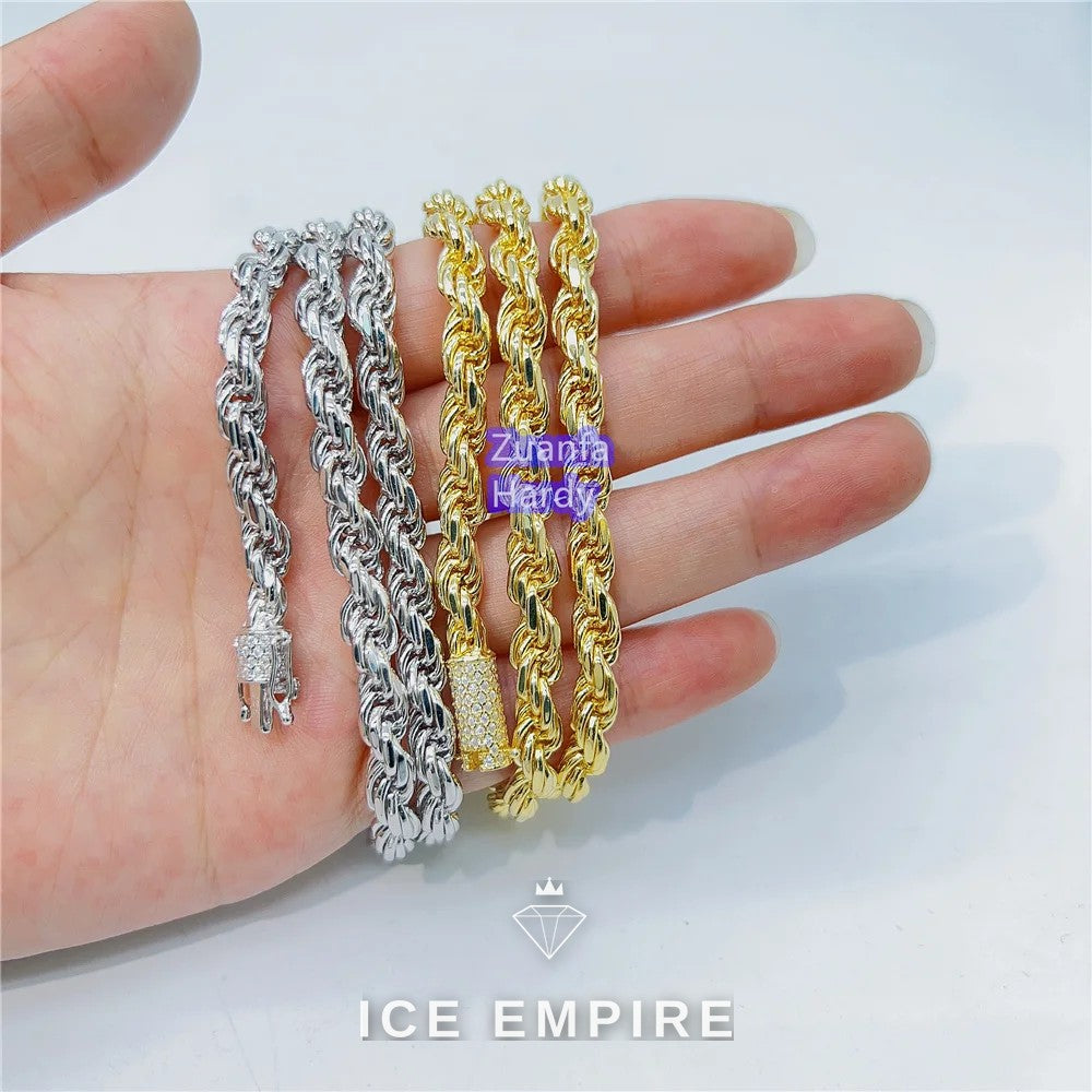 Iced Out 18K Gold Moissanite Cuban Chain