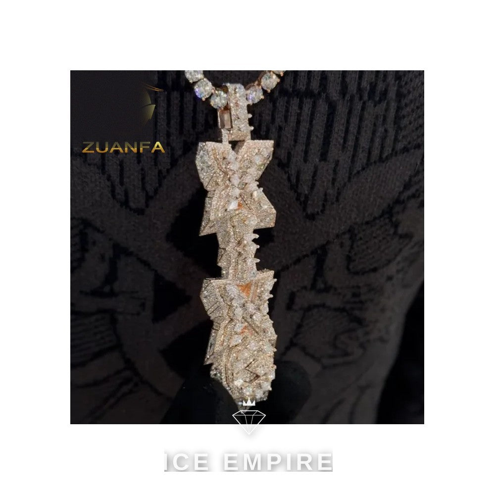 Iced Out Rose Gold Plated Moissanite Cuban Chain