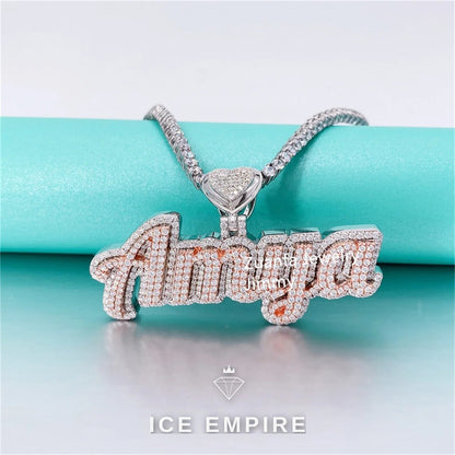 Iced Out Rose Gold Pendant