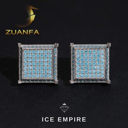 Iced Out 925 Silver Moissanite Earrings