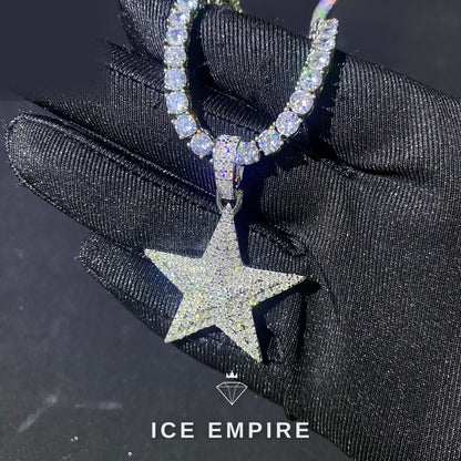 Iced Out 925 Silver Moissanite Pendant