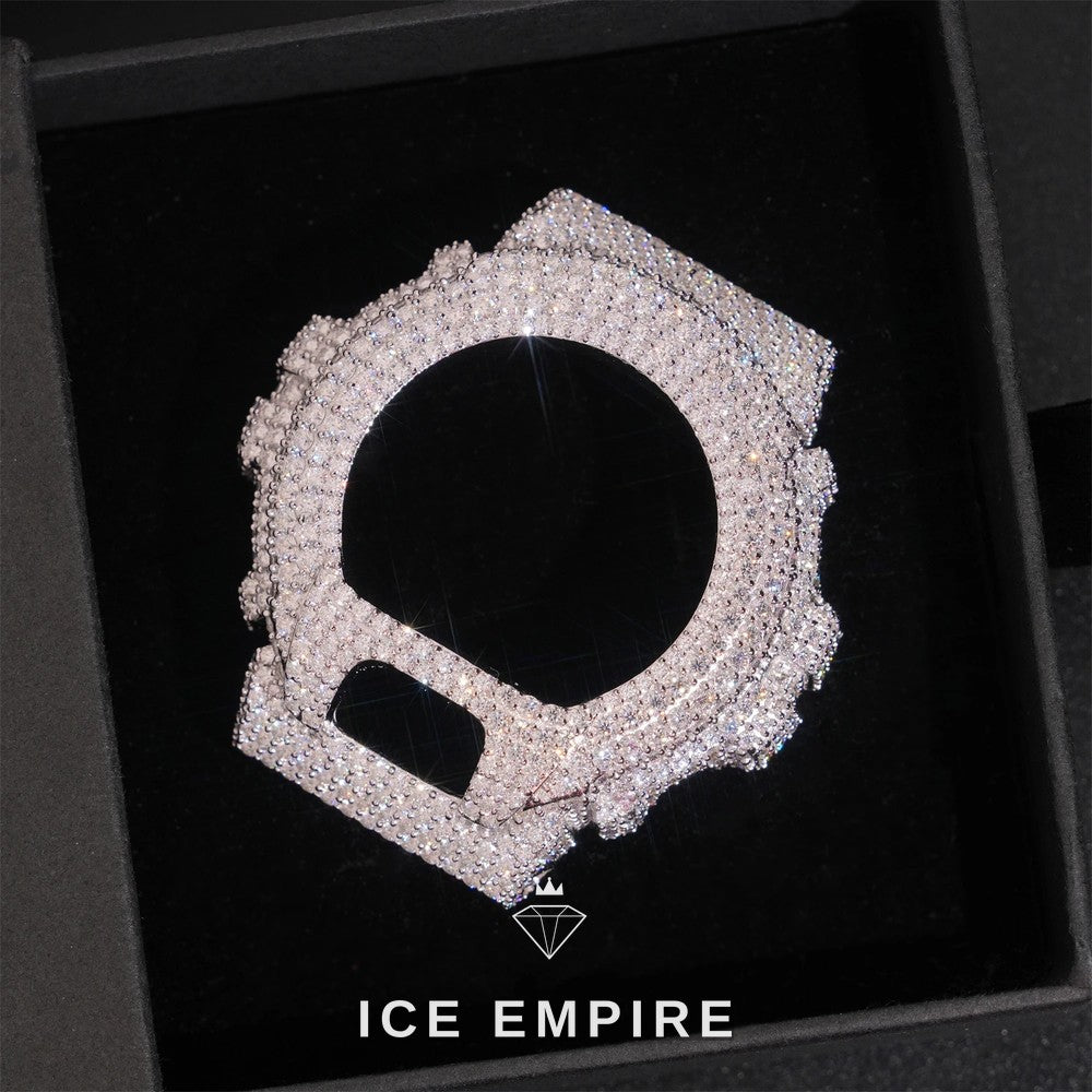 Iced Out 925 Silver Moissanite Watch