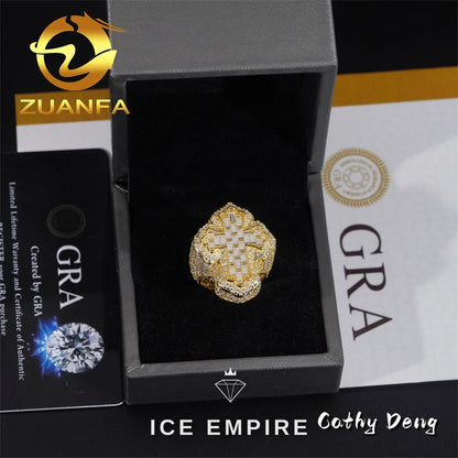 Iced Out 925 Silver Moissanite Cuban Chain