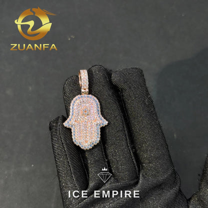 Iced Out Rose Gold Plated Pendant