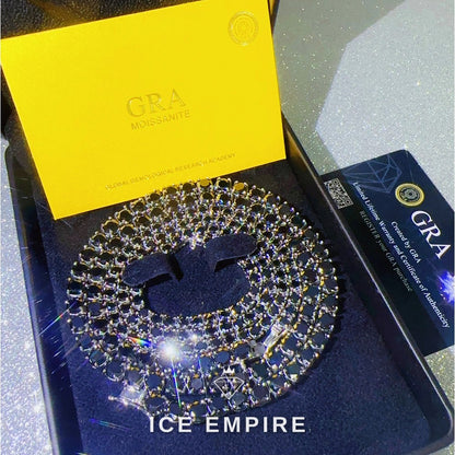 Iced Out Rose Gold Plated Moissanite Cuban Chain