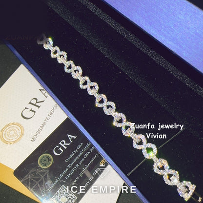 Iced Out Cross Rose Gold Plated Moissanite Cuban Chain