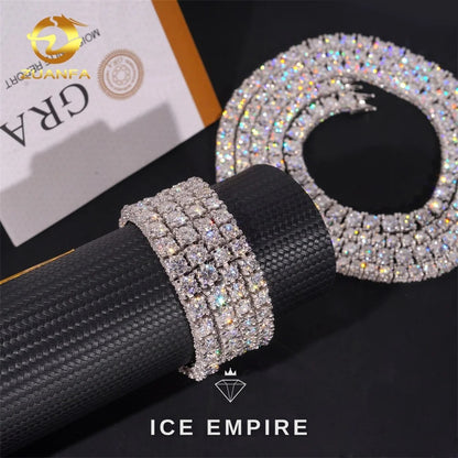 Iced Out Gold Plated Moissanite Cuban Chain