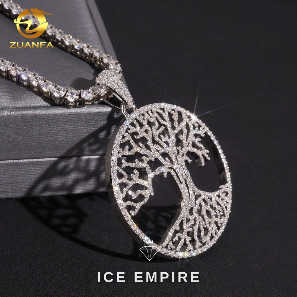 Iced Out Rose Gold Plated Moissanite Pendant