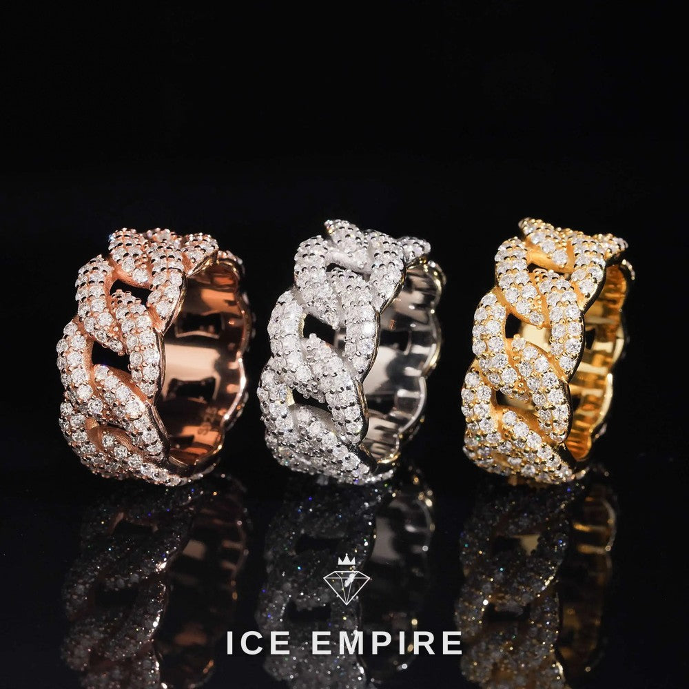 Iced Out Rose Gold Plated Moissanite Cuban Chain