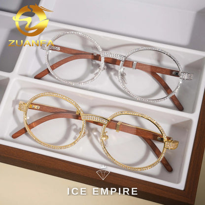 Iced Out 925 Silver Glasses