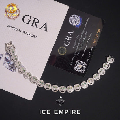 Iced Out Rose Gold Plated Moissanite Bracelet