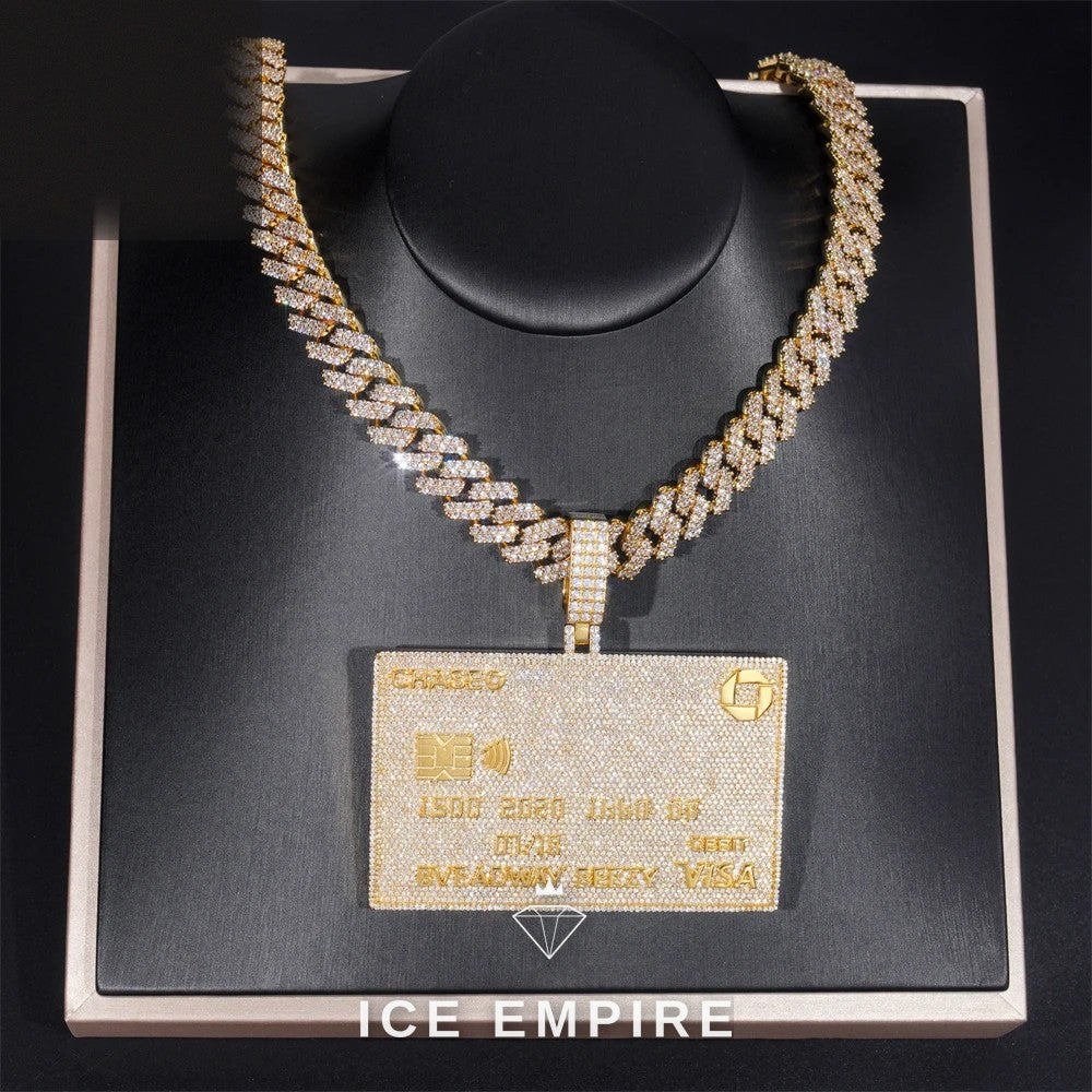 Iced Out Gold Plated Moissanite Pendant