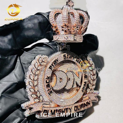 Iced Out Cross 925 Silver Pendant