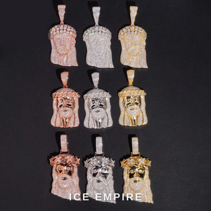 Iced Out Rose Gold Plated Moissanite Pendant