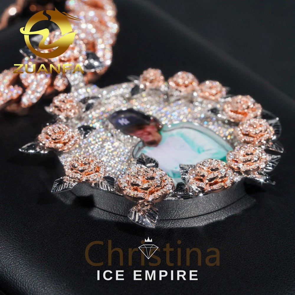 Iced Out 925 Silver Moissanite Pendant