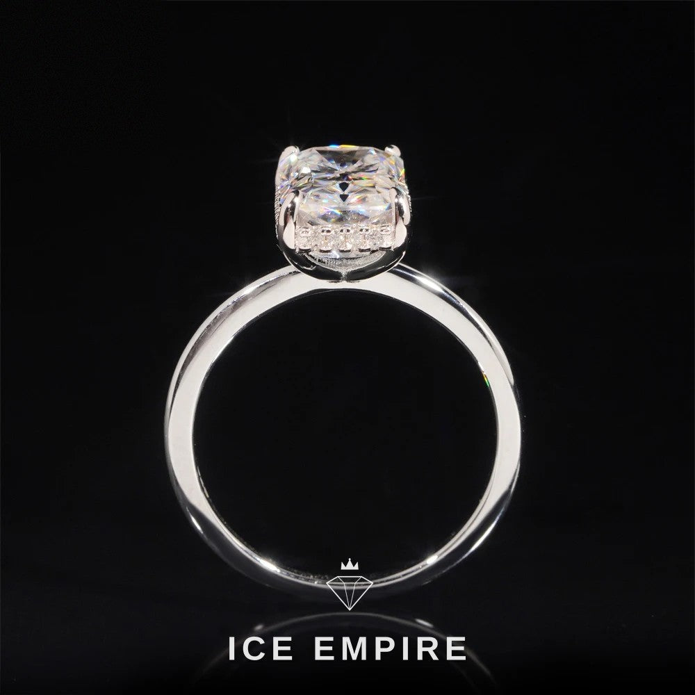 Iced Out Gold Plated Moissanite Wedding Band