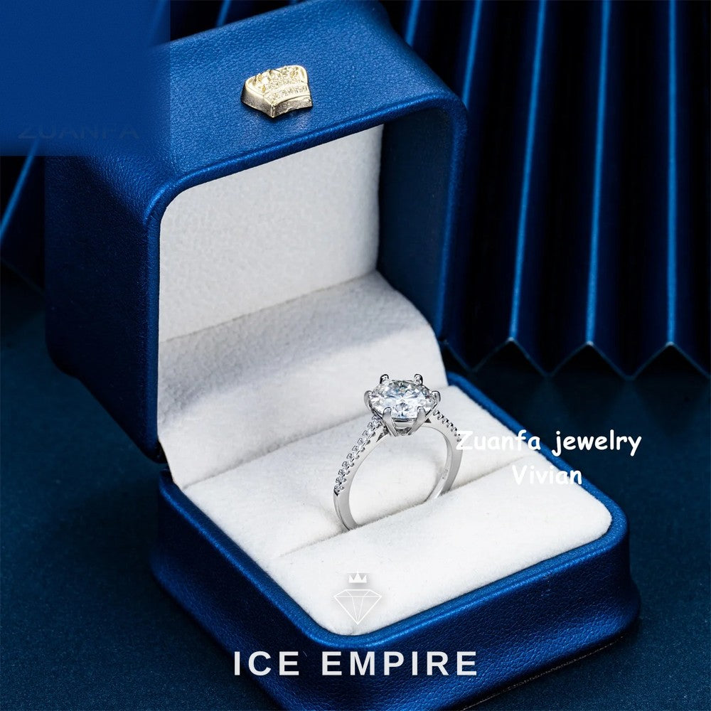 Iced Out 925 Silver Moissanite Ring