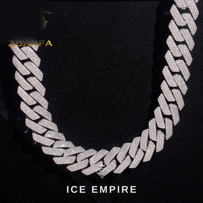 Iced Out Rose Gold Plated Moissanite Cuban Chain