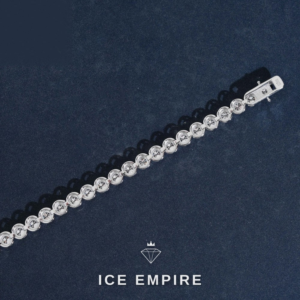 Iced Out 925 Silver Moissanite Tennis Bracelet