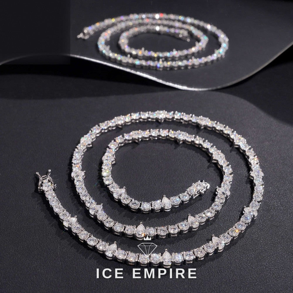 Iced Out 925 Silver Moissanite Cuban Chain