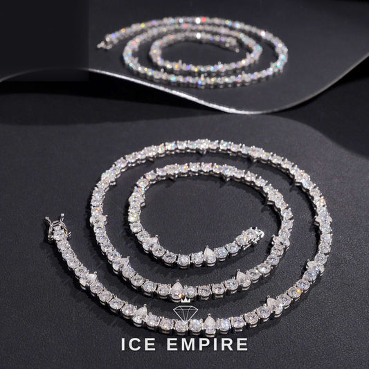 Iced Out 925 Silver Moissanite Cuban Chain