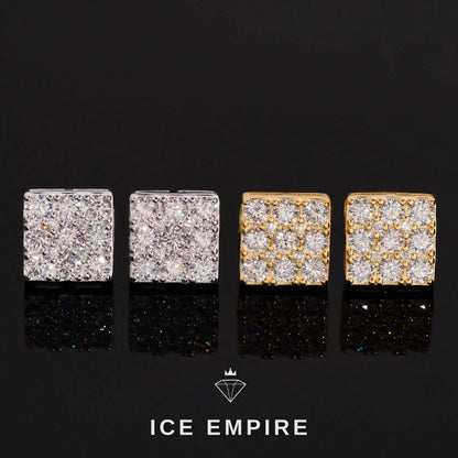 Iced Out 925 Silver Moissanite Earrings