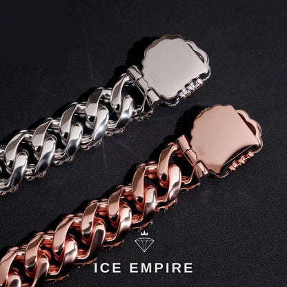 Iced Out 925 Silver Moissanite Cuban Chain