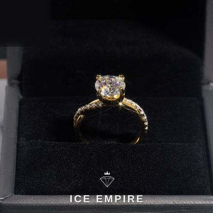 Iced Out 925 Silver Moissanite Wedding Band